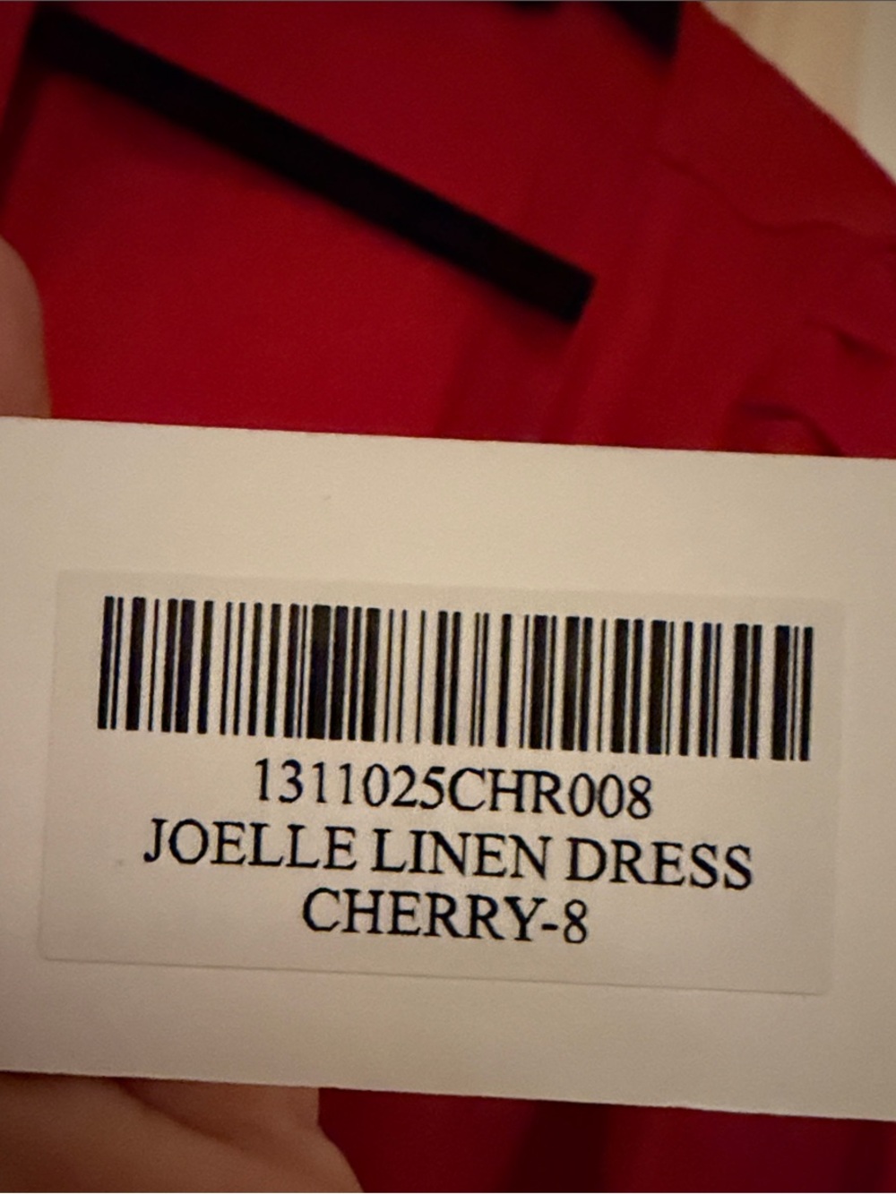 Reformation Red Linen Button-Front Mini Dress with Puff Sleeves - Picture 3 of 3